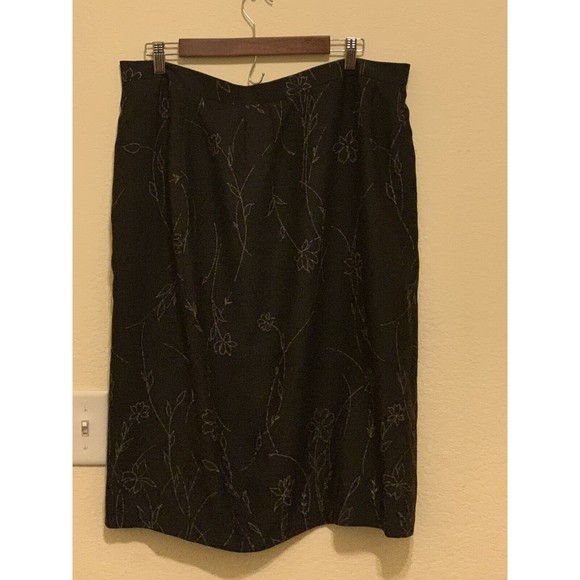 JOSEPHINE CHAUS Collection Size 16 Gray/Tan Layered Long Maxi Skirt & Blouse - Picture 7 of 7